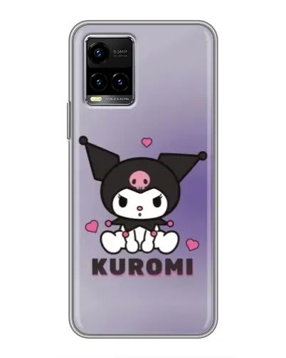 Чехол для Vivo Y33s с картинкой «Kuromi — фиолетовый арт»