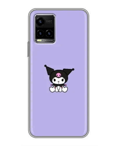 Чехол для Vivo Y33s с картинкой «Kuromi — фиолетовый минимализм»