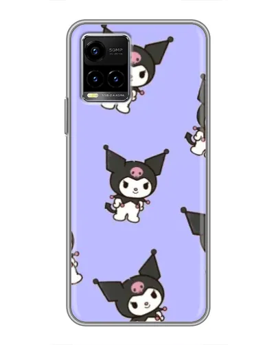 Чехол для Vivo Y33s с картинкой «Паттерн с Kuromi»