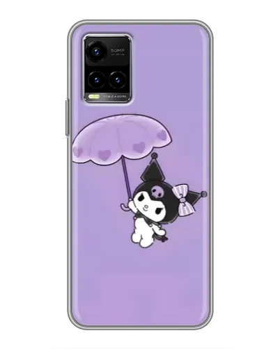 Чехол для Vivo Y33s с картинкой «Kuromi с зонтиком»
