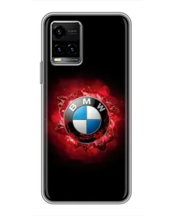 Чехол для Vivo Y33s с картинкой «Логотип BMW — вспышка»