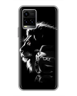 Чехол для Vivo Y33s с картинкой «BMW и лев»