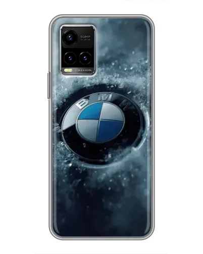 Чехол для Vivo Y33s с картинкой «Логотип BMW — лед» Чехол для Vivo Y33s с картинкой «Логотип BMW — лед»
