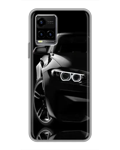 Чехол для Vivo Y33s с картинкой «Черная BMW — профиль» Чехол для Vivo Y33s с картинкой «Черная BMW — профиль»