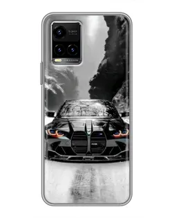 Чехол для Vivo Y33s с картинкой «BMW — акварельный дрифт»