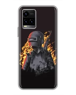 Чехол для Vivo Y33s с картинкой «PUBG — огненный силуэт» Чехол для Vivo Y33s с картинкой «PUBG — огненный силуэт»