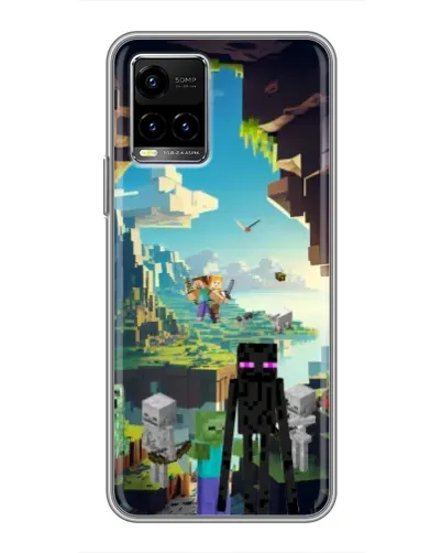 Чехол для Vivo Y33s с картинкой «Эндермен в лесу» Чехол для Vivo Y33s с картинкой «Эндермен в лесу»