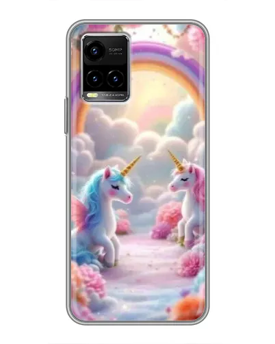Чехол для Vivo Y33s с картинкой «Радуга и единороги» Чехол для Vivo Y33s с картинкой «Радуга и единороги»