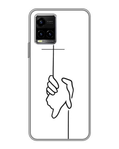 Чехол для Vivo Y33s с картинкой «Рука держит»
