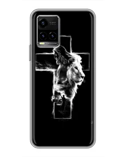 Чехол для Vivo Y33s с картинкой «Сияющий крест Jesus»