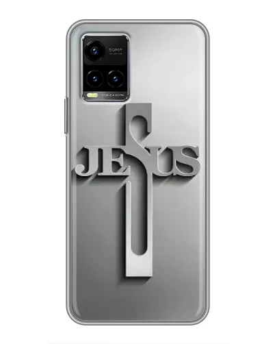 Чехол для Vivo Y33s с картинкой «Металлический крест Jesus» Чехол для Vivo Y33s с картинкой «Металлический крест Jesus»