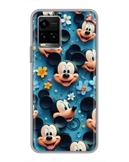 Чехол для Vivo Y33s с картинкой «Паттерн Микки и Минни»