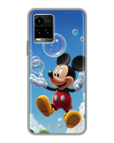 Чехол для Vivo Y33s с картинкой «Mickey и мыльные пузыри»