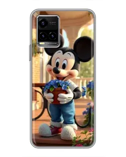 Чехол для Vivo Y33s с картинкой «Микки садовод»