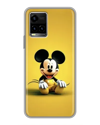 Чехол для Vivo Y33s с картинкой «Микки на желтом»