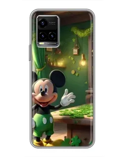 Чехол для Vivo Y33s с картинкой «Микки в мастерской»