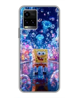Чехол для Vivo Y33s с картинкой «Неоновый океан»