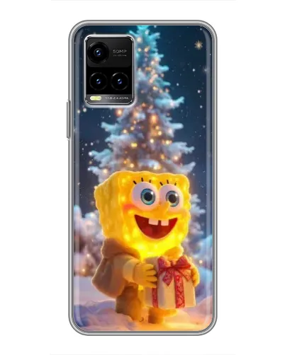Чехол для Vivo Y33s с картинкой «Рождественский Спанч Боб» Чехол для Vivo Y33s с картинкой «Рождественский Спанч Боб»