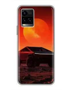 Чехол для Vivo Y33s с картинкой «Cybertruck на Марсе» Чехол для Vivo Y33s с картинкой «Cybertruck на Марсе»