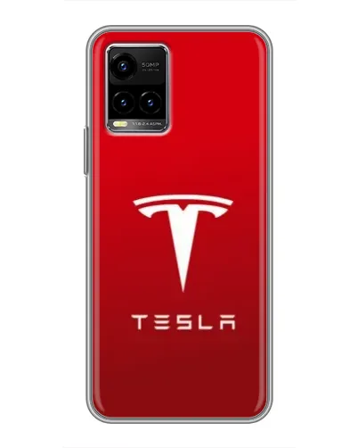 Чехол для Vivo Y33s с картинкой «Tesla Red Classic»