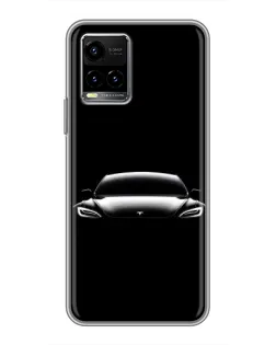Чехол для Vivo Y33s с картинкой «Фары Tesla Night»