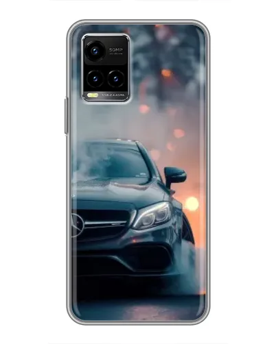 Чехол для Vivo Y33s с картинкой «Mercedes — ночной город» Чехол для Vivo Y33s с картинкой «Mercedes — ночной город»