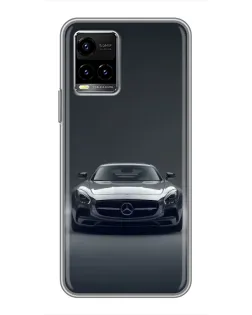 Чехол для Vivo Y33s с картинкой «Mercedes на черном»