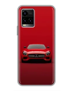 Чехол для Vivo Y33s с картинкой «Красный Mercedes AMG»