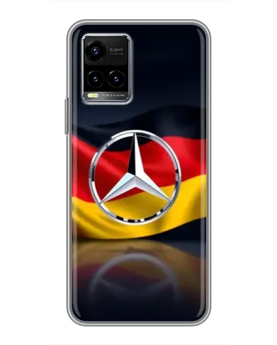 Чехол для Vivo Y33s с картинкой «Mercedes — флаг Германии» Чехол для Vivo Y33s с картинкой «Mercedes — флаг Германии»