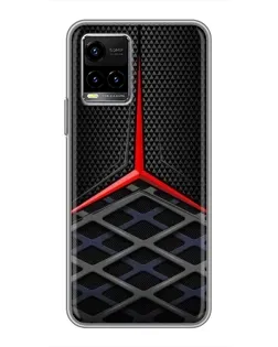 Чехол для Vivo Y33s с картинкой «Mercedes Carbon Grid»