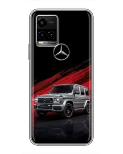 Чехол для Vivo Y33s с картинкой «Mercedes G-Class красный»