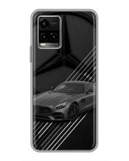 Чехол для Vivo Y33s с картинкой «Mercedes AMG — графика»