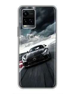 Чехол для Vivo Y33s с картинкой «Гоночный Mercedes AMG»