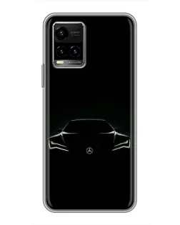 Чехол для Vivo Y33s с картинкой «Mercedes — силуэт авто» Чехол для Vivo Y33s с картинкой «Mercedes — силуэт авто»