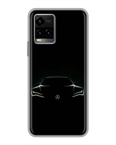 Чехол для Vivo Y33s с картинкой «Mercedes — силуэт авто» Чехол для Vivo Y33s с картинкой «Mercedes — силуэт авто»