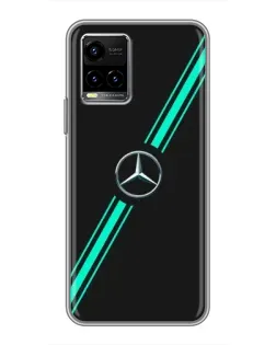 Чехол для Vivo Y33s с картинкой «Спортивные линии Mercedes» Чехол для Vivo Y33s с картинкой «Спортивные линии Mercedes»