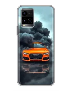 Чехол для Vivo Y33s с картинкой «Audi в облаках дыма» Чехол для Vivo Y33s с картинкой «Audi в облаках дыма»