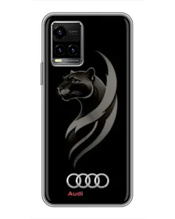 Чехол для Vivo Y33s с картинкой «Графика — пантера и Audi» Чехол для Vivo Y33s с картинкой «Графика — пантера и Audi»