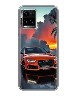 Чехол для Vivo Y33s с картинкой «Audi — закат» Чехол для Vivo Y33s с картинкой «Audi — закат»