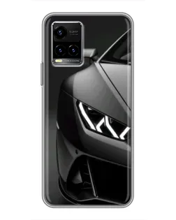 Чехол для Vivo Y33s с картинкой «Lamborghini фары детализация»