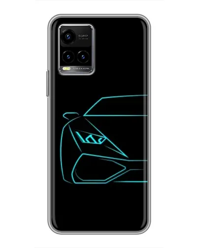 Чехол для Vivo Y33s с картинкой «Голубой силуэт Lamborghini» Чехол для Vivo Y33s с картинкой «Голубой силуэт Lamborghini»