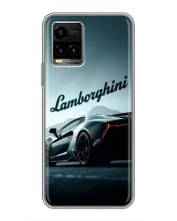 Чехол для Vivo Y33s с картинкой «Классическая надпись Lamborghini»
