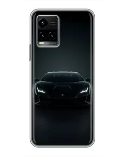 Чехол для Vivo Y33s с картинкой «Черный Lamborghini Aventador»