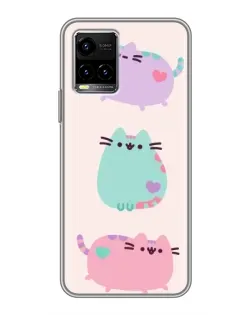 Чохол для Vivo Y33s з картинкою «Pusheen тріо» Чохол для Vivo Y33s з картинкою «Pusheen тріо»