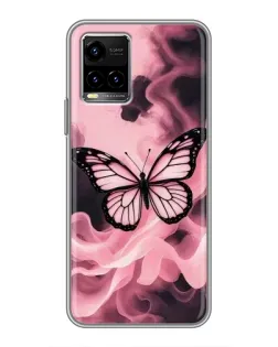 Чехол для Vivo Y33s с картинкой «Бабочка в дыму» Чехол для Vivo Y33s с картинкой «Бабочка в дыму»