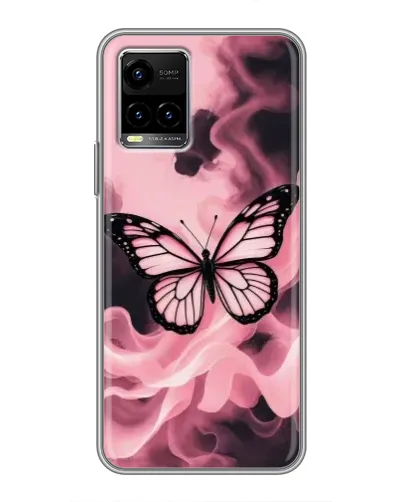 Чехол для Vivo Y33s с картинкой «Бабочка в дыму» Чехол для Vivo Y33s с картинкой «Бабочка в дыму»
