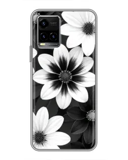 Чехол для Vivo Y33s с картинкой «Монохромные астры» Чехол для Vivo Y33s с картинкой «Монохромные астры»
