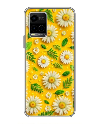 Чехол для Vivo Y33s с картинкой «Ромашковое солнце»