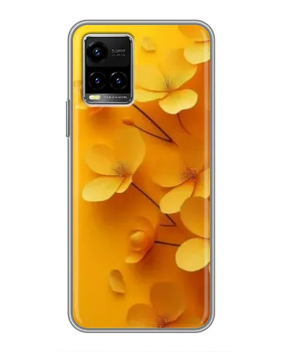 Чехол для Vivo Y33s с картинкой «Золотые лепестки»