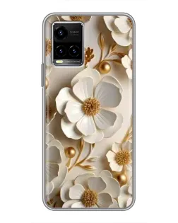 Чехол для Vivo Y33s с картинкой «Белие бумажние цвети» Чехол для Vivo Y33s с картинкой «Белие бумажние цвети»